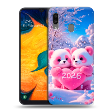 Силиконовый чехол на Samsung Galaxy A30 с принтом Новый год