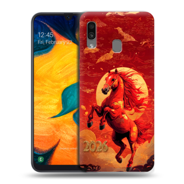 Силиконовый чехол на Samsung Galaxy A30 с принтом Новый год