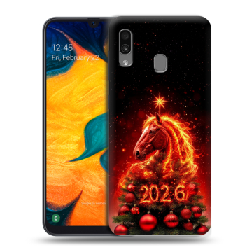 Силиконовый чехол на Samsung Galaxy A30 с принтом Новый год