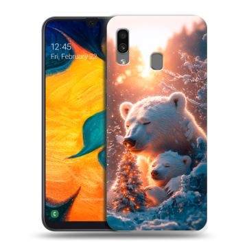 Силиконовый чехол на Samsung Galaxy A30 с принтом Новый год