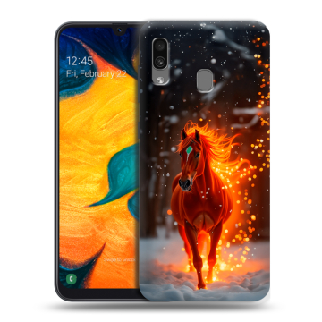 Силиконовый чехол на Samsung Galaxy A30 с принтом Новый год