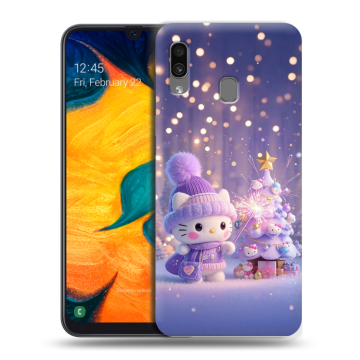 Силиконовый чехол на Samsung Galaxy A30 с принтом Новый год