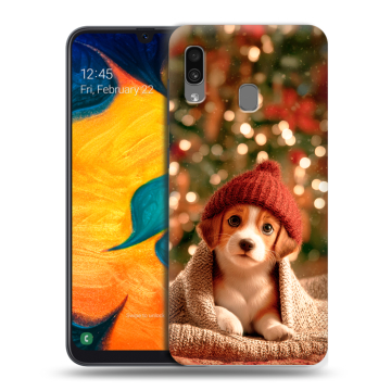 Силиконовый чехол на Samsung Galaxy A30 с принтом Новый год
