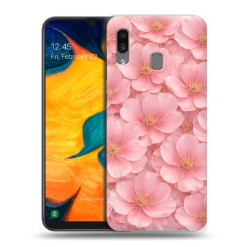 Силиконовый чехол на Samsung Galaxy A30 с принтом женский