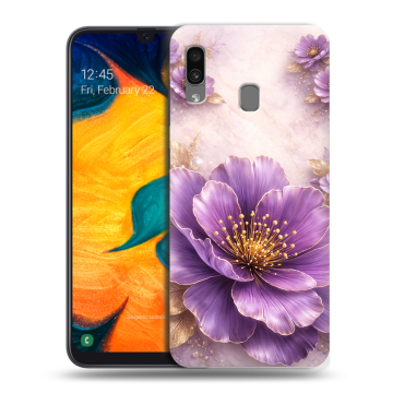 Силиконовый чехол на Samsung Galaxy A30 с принтом женский