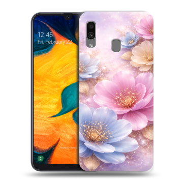 Силиконовый чехол на Samsung Galaxy A30 с принтом женский