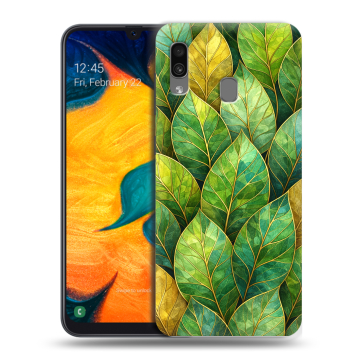 Силиконовый чехол на Samsung Galaxy A30 с принтом женский