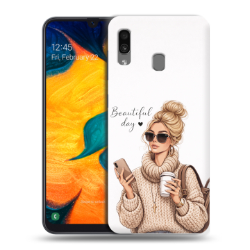 Силиконовый чехол на Samsung Galaxy A30 с принтом женский Силиконовый чехол на Samsung Galaxy A30 с принтом женский