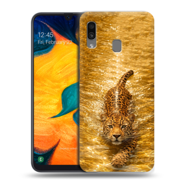 Силиконовый чехол на Samsung Galaxy A30 с принтом женский
