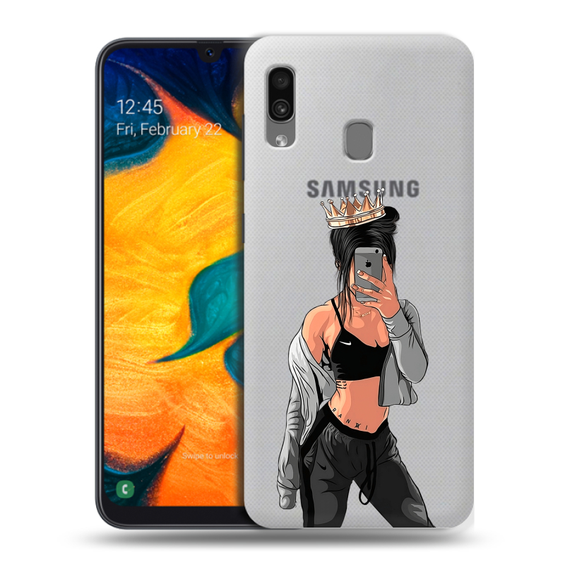 Силиконовый противоударный чехол на Samsung Galaxy A30 с принтом Женские принты Силиконовый противоударный чехол на Samsung Galaxy A30 с принтом Женские принты
