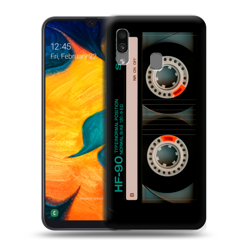 Силиконовый чехол на Samsung Galaxy A30 с принтом Кассета Силиконовый чехол на Samsung Galaxy A30 с принтом Кассета