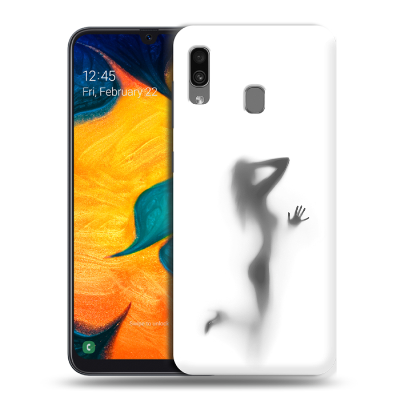 Силиконовый противоударный чехол на Samsung Galaxy A30 с принтом Силуэт Силиконовый противоударный чехол на Samsung Galaxy A30 с принтом Силуэт