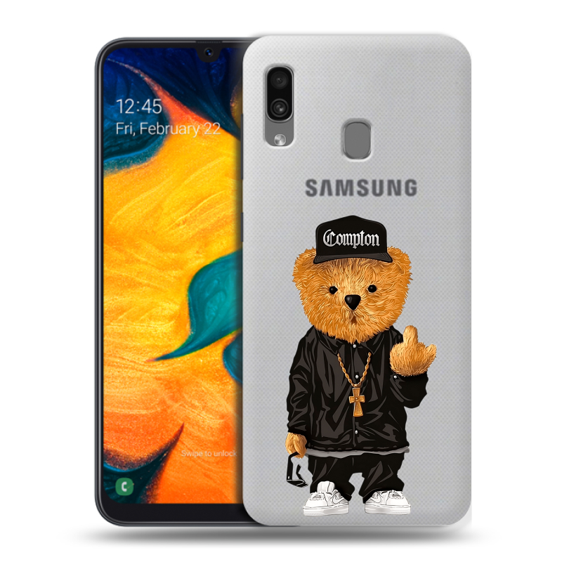 Силиконовый чехол на Samsung Galaxy A30 с принтом Плюшевый медведь Силиконовый чехол на Samsung Galaxy A30 с принтом Плюшевый медведь