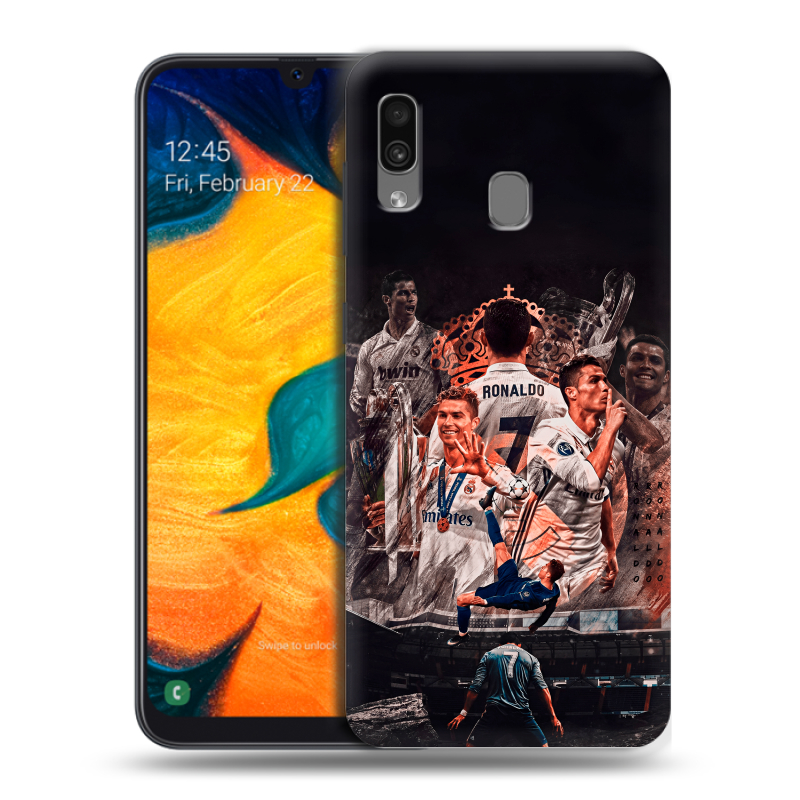 Силиконовый чехол на Samsung Galaxy A30 с принтом Реал Роналдо Real Ronaldo Силиконовый чехол на Samsung Galaxy A30 с принтом Реал Роналдо Real Ronaldo