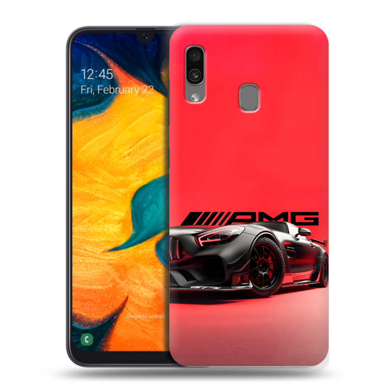 Силиконовый противоударный чехол на Samsung Galaxy A30 с принтом Мерседес Mercedes AMG Силиконовый противоударный чехол на Samsung Galaxy A30 с принтом Мерседес Mercedes AMG