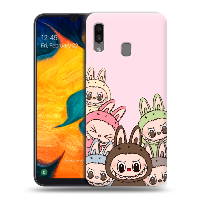 Силиконовый чехол на Samsung Galaxy A30 с принтом Лабубу Силиконовый чехол на Samsung Galaxy A30 с принтом Лабубу