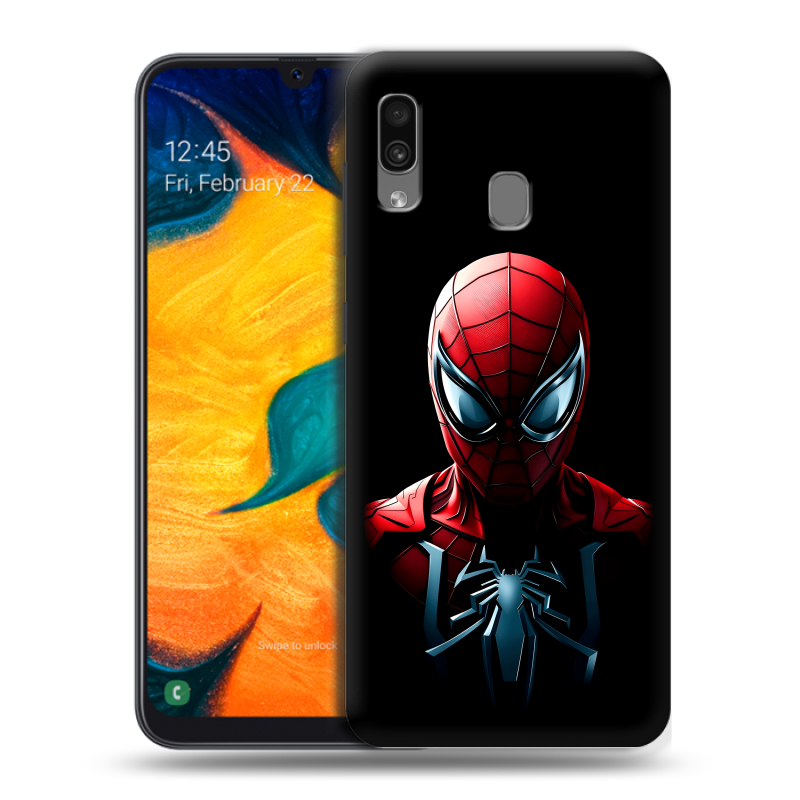 Силиконовый чехол на Samsung Galaxy A30 с принтом Spiderman Человек паук Силиконовый чехол на Samsung Galaxy A30 с принтом Spiderman Человек паук