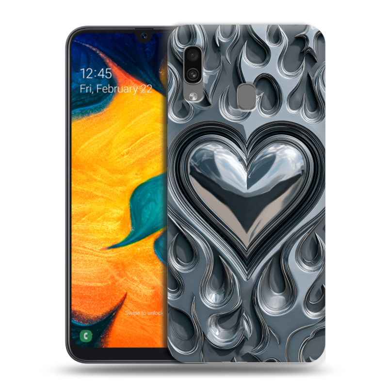 Силиконовый противоударный чехол на Samsung Galaxy A30 с принтом Y2K Силиконовый противоударный чехол на Samsung Galaxy A30 с принтом Y2K