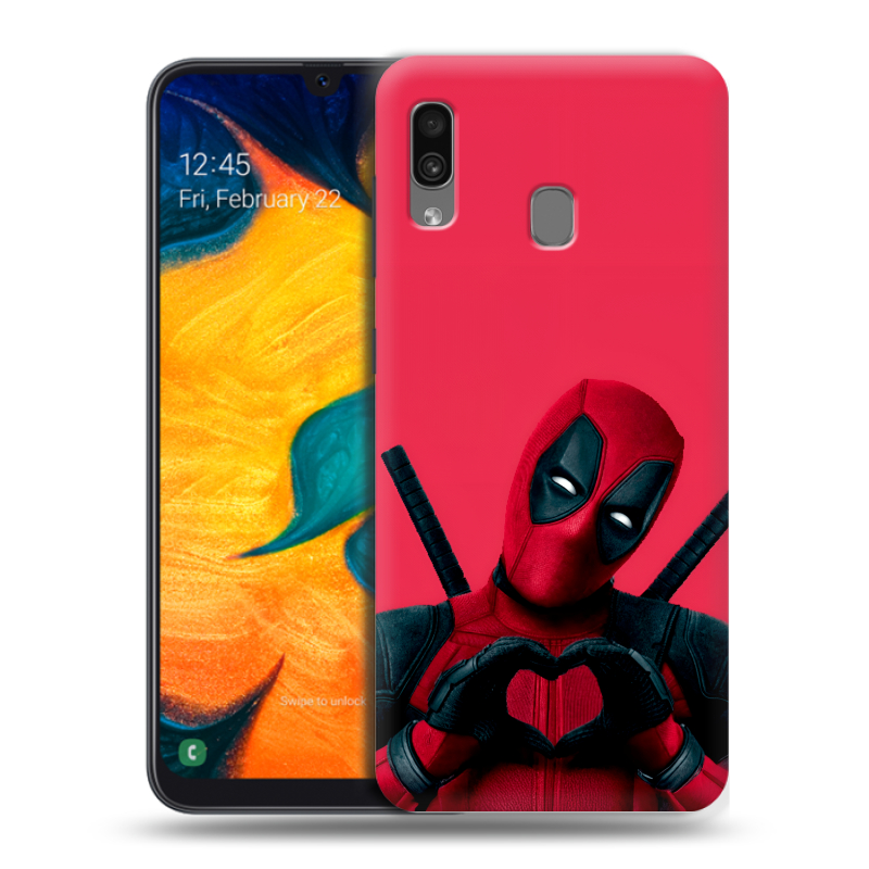 Силиконовый чехол на Samsung Galaxy A30 с принтом Дедпул Deadpool Силиконовый чехол на Samsung Galaxy A30 с принтом Дедпул Deadpool