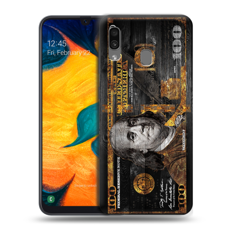 Силиконовый чехол на Samsung Galaxy A30 с принтом Доллар деньги Силиконовый чехол на Samsung Galaxy A30 с принтом Доллар деньги