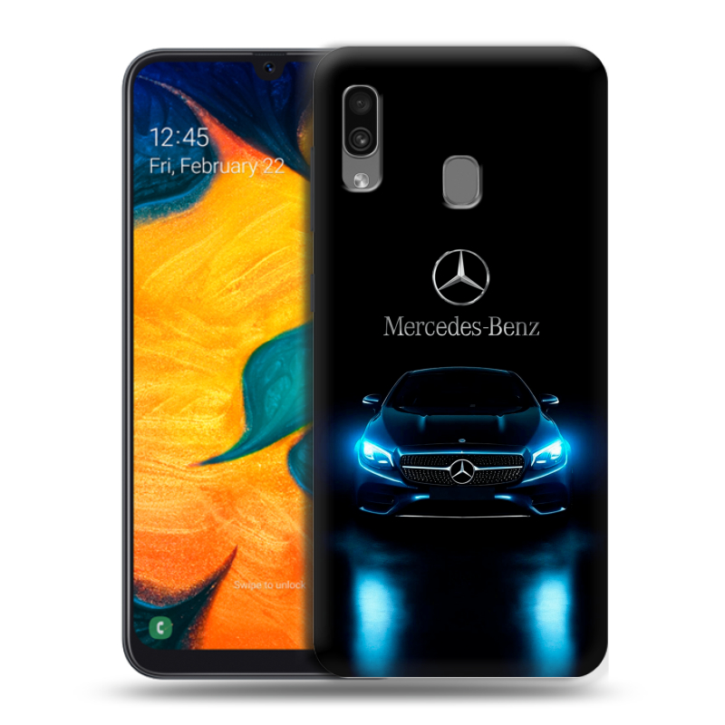 Силиконовый чехол на Samsung Galaxy A30 с принтом Mercedes Мерседес Силиконовый чехол на Samsung Galaxy A30 с принтом Mercedes Мерседес