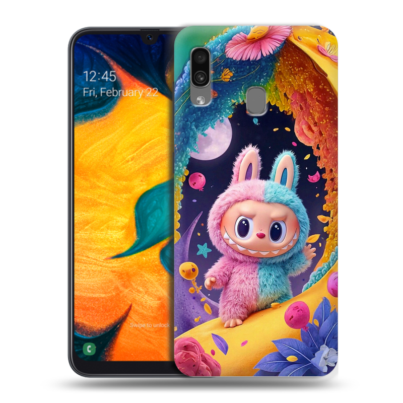 Силиконовый чехол на Samsung Galaxy A30 с принтом Labubu Лабубу Силиконовый чехол на Samsung Galaxy A30 с принтом Labubu Лабубу