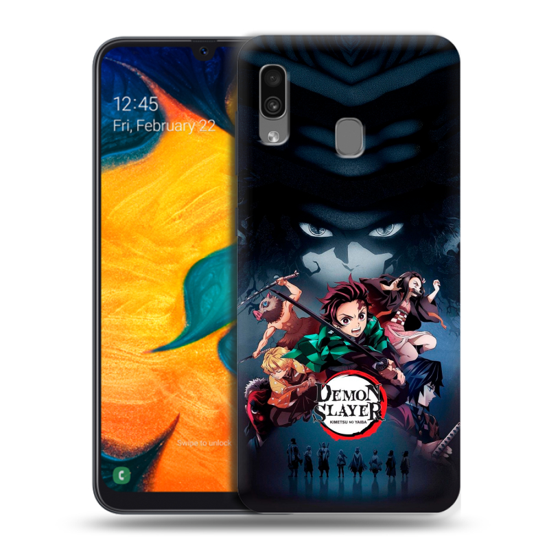 Силиконовый чехол на Samsung Galaxy A30 с принтом Demon Slayer Клинок рассекающий демонов Силиконовый чехол на Samsung Galaxy A30 с принтом Demon Slayer Клинок рассекающий демонов