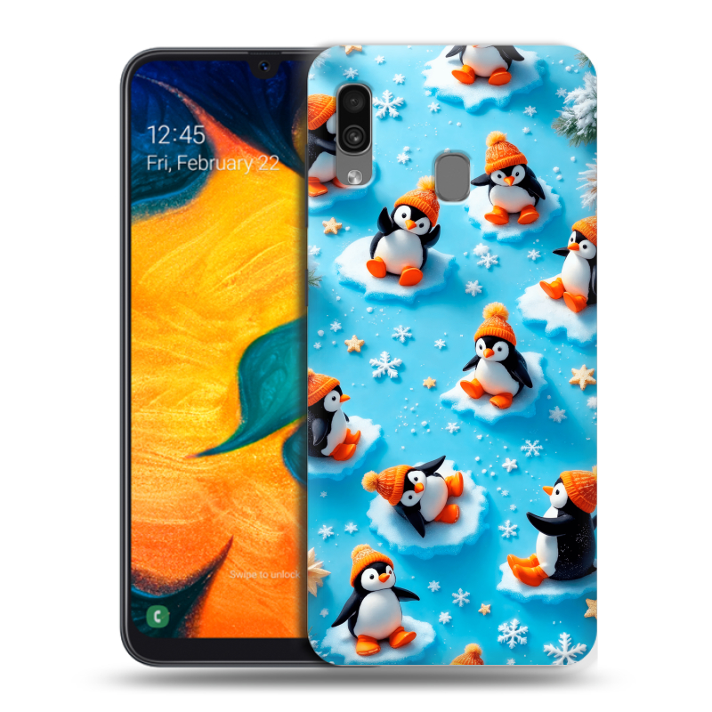 Силиконовый чехол на Samsung Galaxy A30 с принтом Новый год Силиконовый чехол на Samsung Galaxy A30 с принтом Новый год