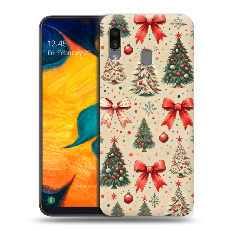 Силиконовый чехол на Samsung Galaxy A30 с принтом Новый год Силиконовый чехол на Samsung Galaxy A30 с принтом Новый год