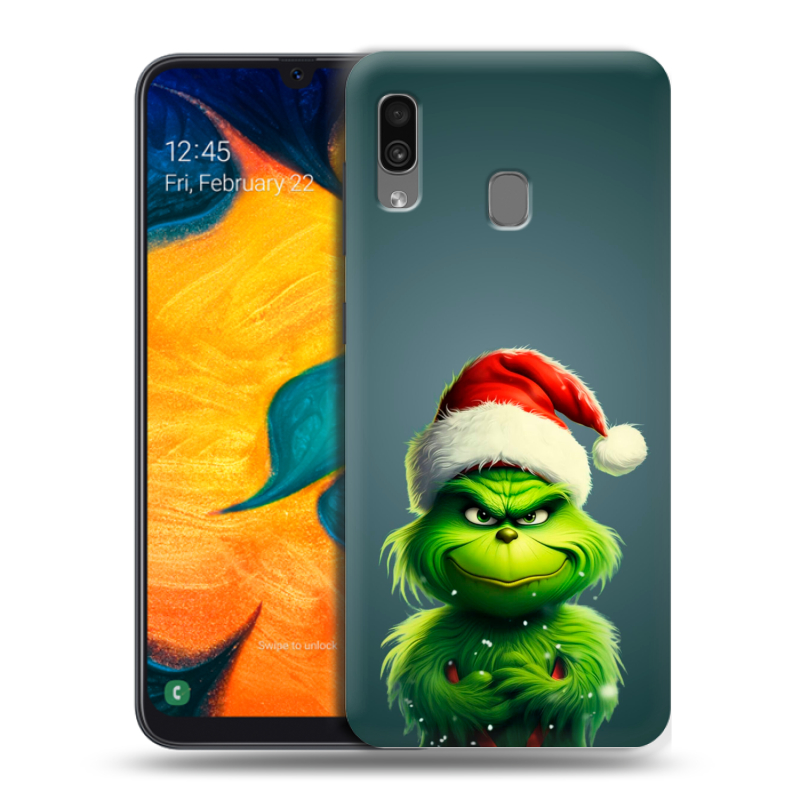 Силиконовый противоударный чехол на Samsung Galaxy A30 с принтом Новый год Силиконовый противоударный чехол на Samsung Galaxy A30 с принтом Новый год