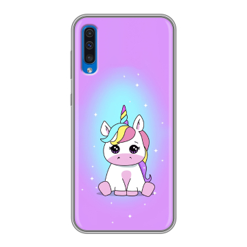 Силиконовый чехол на Samsung Galaxy A50 с принтом Единорог Силиконовый чехол на Samsung Galaxy A50 с принтом Единорог