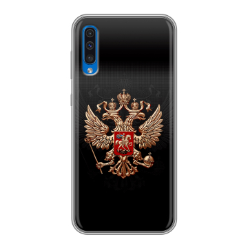 Силиконовый чехол на Samsung Galaxy A50 с принтом Герб России Силиконовый чехол на Samsung Galaxy A50 с принтом Герб России
