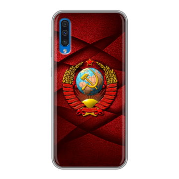 Силиконовый чехол на Samsung Galaxy A50 с принтом Герб СССР Силиконовый чехол на Samsung Galaxy A50 с принтом Герб СССР