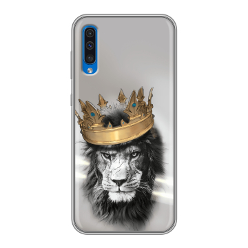 Силиконовый чехол на Samsung Galaxy A50 с принтом Лев с короной Силиконовый чехол на Samsung Galaxy A50 с принтом Лев с короной
