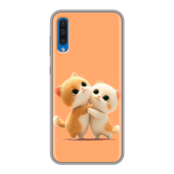 Силиконовый чехол на Samsung Galaxy A50 с принтом Милые котики Силиконовый чехол на Samsung Galaxy A50 с принтом Милые котики