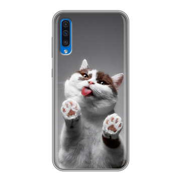 Силиконовый чехол на Samsung Galaxy A50 с принтом Коты Силиконовый чехол на Samsung Galaxy A50 с принтом Коты