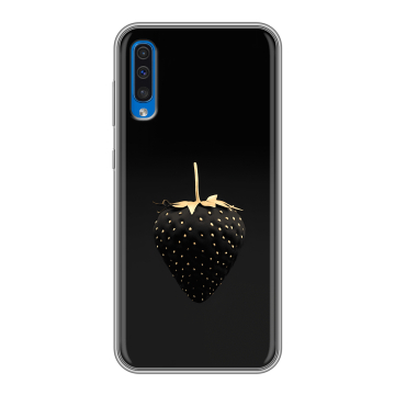 Силиконовый чехол на Samsung Galaxy A50 с принтом Черная клубника Силиконовый чехол на Samsung Galaxy A50 с принтом Черная клубника