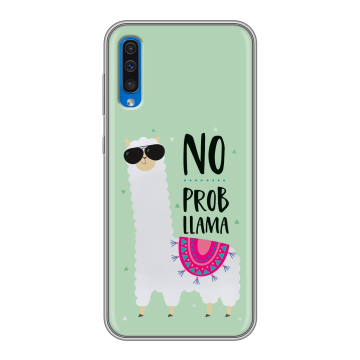 Силиконовый чехол на Samsung Galaxy A50 с принтом Лама Силиконовый чехол на Samsung Galaxy A50 с принтом Лама