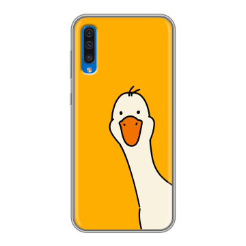 Силиконовый чехол на Samsung Galaxy A50 с принтом Утка