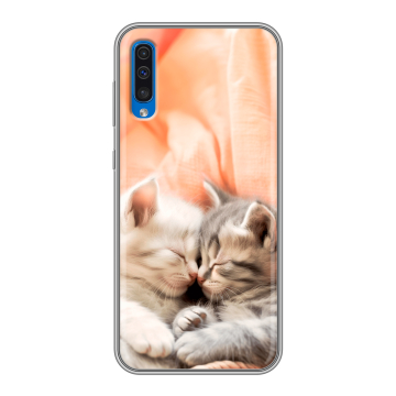 Силиконовый чехол на Samsung Galaxy A50 с принтом Котята