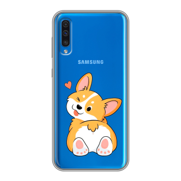 Силиконовый чехол на Samsung Galaxy A50 с принтом Корги