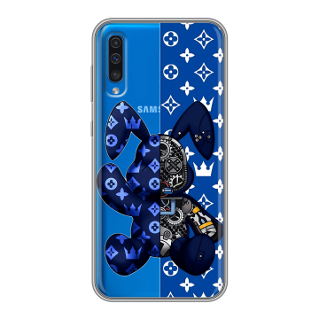 Силиконовый чехол на Samsung Galaxy A50 с принтом Луи робот