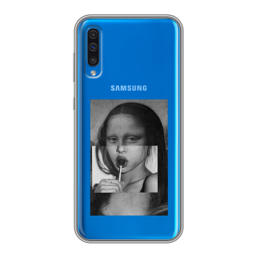Силиконовый чехол на Samsung Galaxy A50 с принтом Мона Лиза
