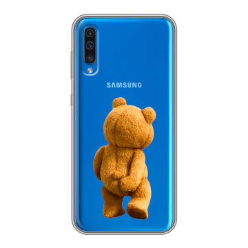 Силиконовый чехол на Samsung Galaxy A50 с принтом Медведь