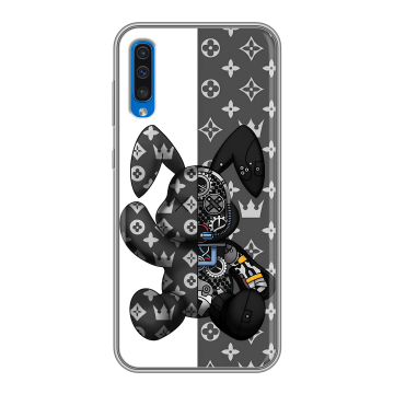 Силиконовый чехол на Samsung Galaxy A50 с принтом Луи робот