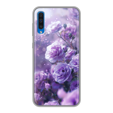 Силиконовый чехол на Samsung Galaxy A50 с принтом Розы цветы Силиконовый чехол на Samsung Galaxy A50 с принтом Розы цветы