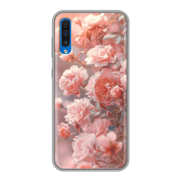 Силиконовый чехол на Samsung Galaxy A50 с принтом Розовые розы
