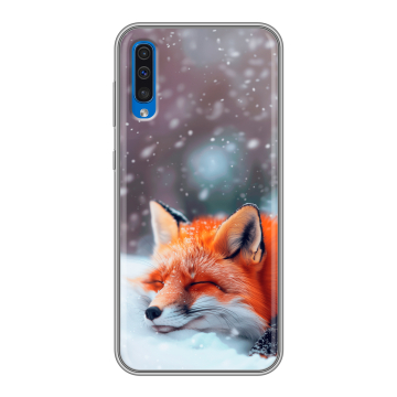Силиконовый чехол на Samsung Galaxy A50 с принтом лиса