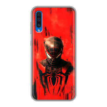 Силиконовый чехол на Samsung Galaxy A50 с принтом человек паук spiderman