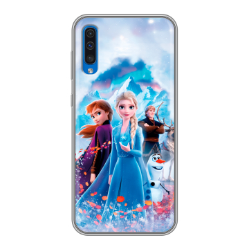 Силиконовый чехол на Samsung Galaxy A50 с принтом Холодное сердце Frozen